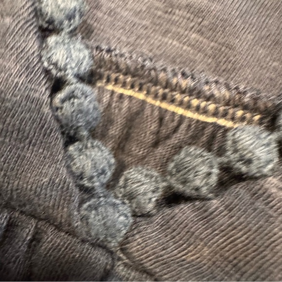 Boden Women’s Navy Blue Peasant Top  Shirt Sleeves Embroidered Trim Sz 10 - Picture 6 of 13